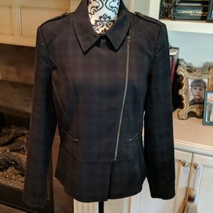 CAbi Black Plaid Jacket